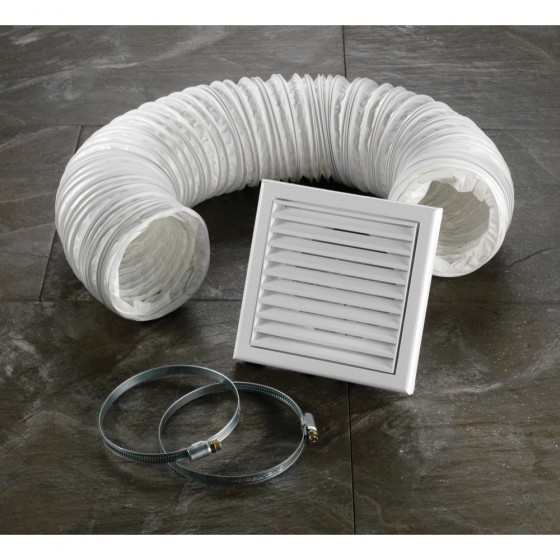 N&C Extractor Fan Acc Kit White 32400 Duct Grill & Clamps