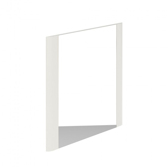 Cuban Square Mirror White Wood 600x600mm