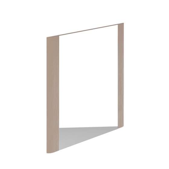 Cuban Square Mirror Light Grey Wood 600x600mm