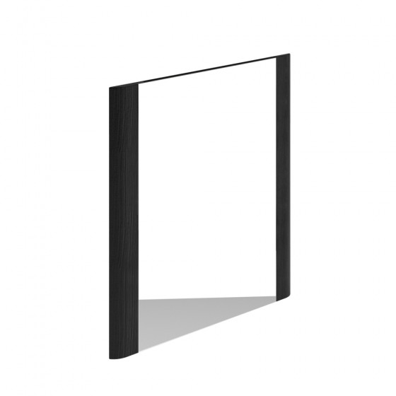 Cuban Square Mirror Black Wood 600x600mm