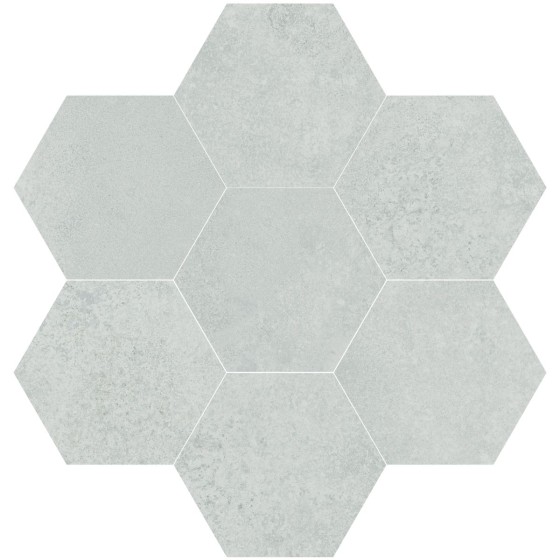 Utopia Hex Silver Porcelain Wall and Floor Tile 150x170mm