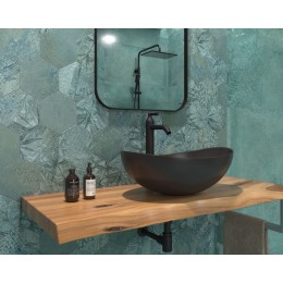 Utopia Tropic Hex Mint Porcelain Wall and Floor Tile 150x170mm