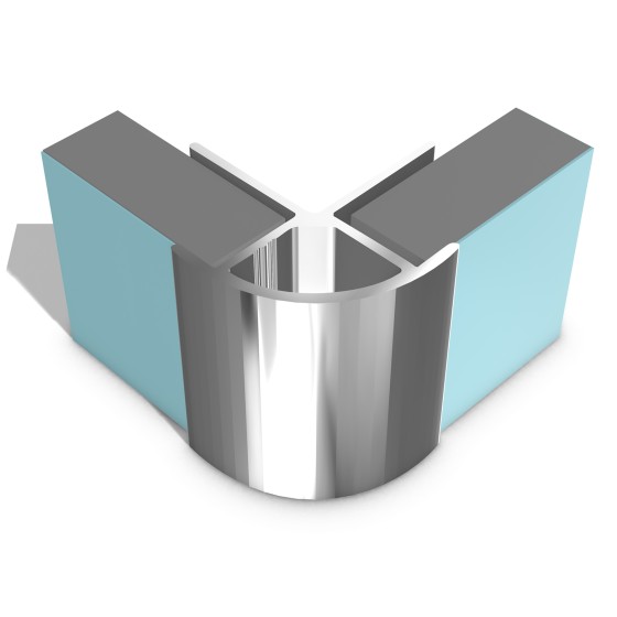 Multipanel Type B External Corner 2450mm Polished Silver