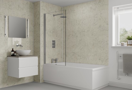 Multipanel Classic Shower Panel Grey Marble (M139) 2400 X 1200 X 11mm Unlipped