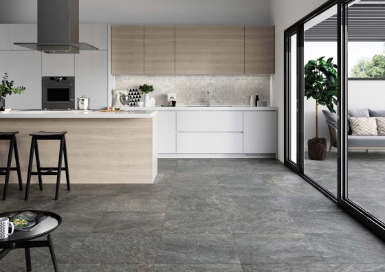 Quarzi Dark Grey Rectified Porcelain Floor and Wall Tile 600x600mm