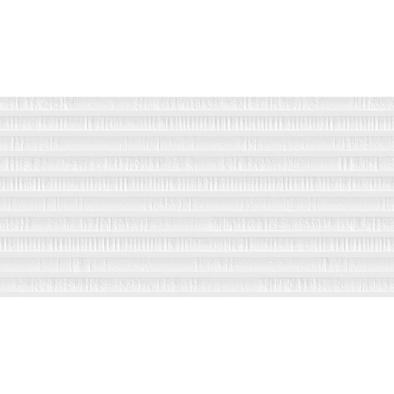 Uptown White Ribbed Decor Ceramic Wall Tile 310x610mm