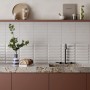 Up White Cushion Matt Ceramic Wall Tile 250x50mm