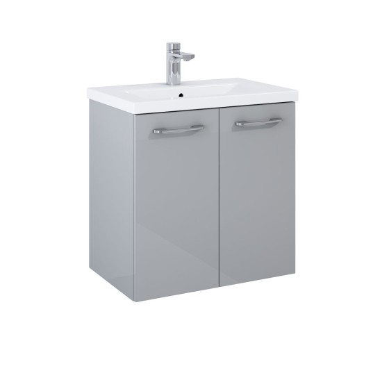 Appeal Wall Hung60cm 2 Door Basin Unit Light Grey