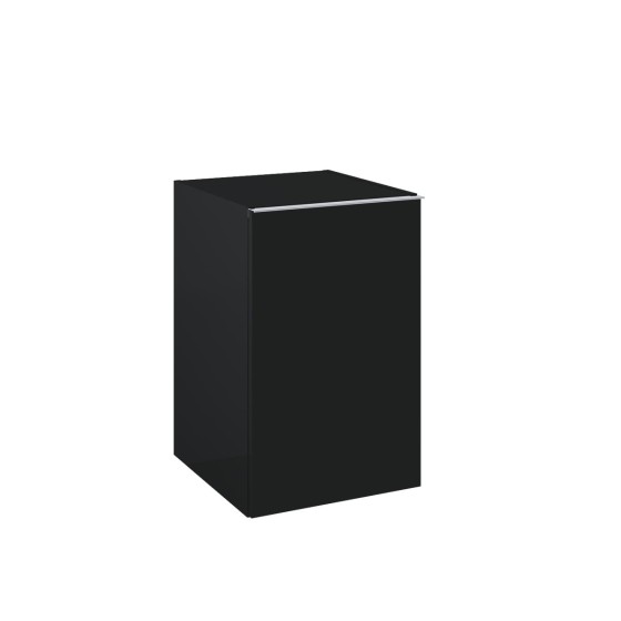 Look Wall Hung Base Unit 40cm 1 Door Matt Black with Black Handle