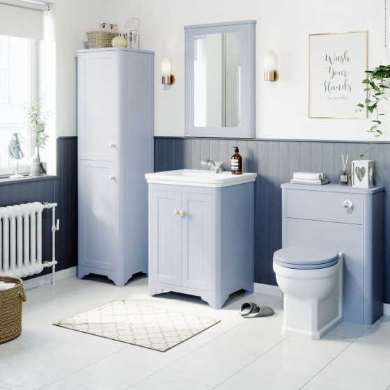 Heritage Floor Standing 60cm 2 Door Basin Unit Legno White