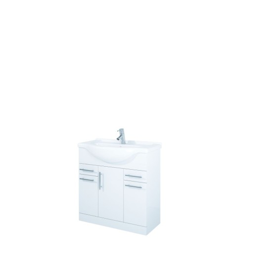 Sense Floor Standing 85cm 3 Door, 2 Drawer Basin Unit