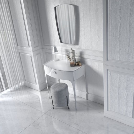 Wimborne Framed Mirror 50cm Gloss White
