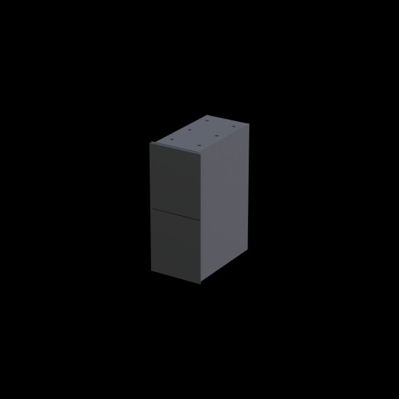 Wimborne Wall Hung 2 Drawer Infill Unit 24cm Gloss Black