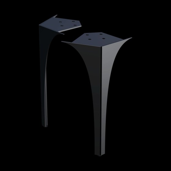 Wimborne Front Legs To Suit 62cm Unit Pack Of 2 Gloss Black