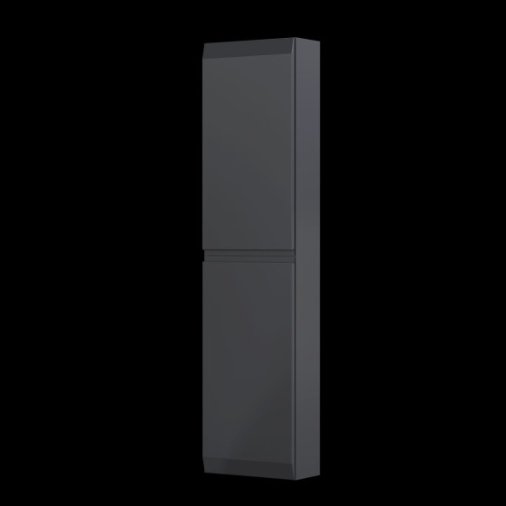 Rectory Wall Hung 2 Door  Column Unit 40cm Matt Black