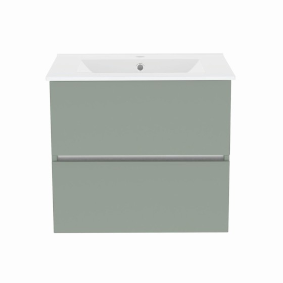 Gloucester Wall Hung 60cm 2 Drawer Basin Unit Sage Green
