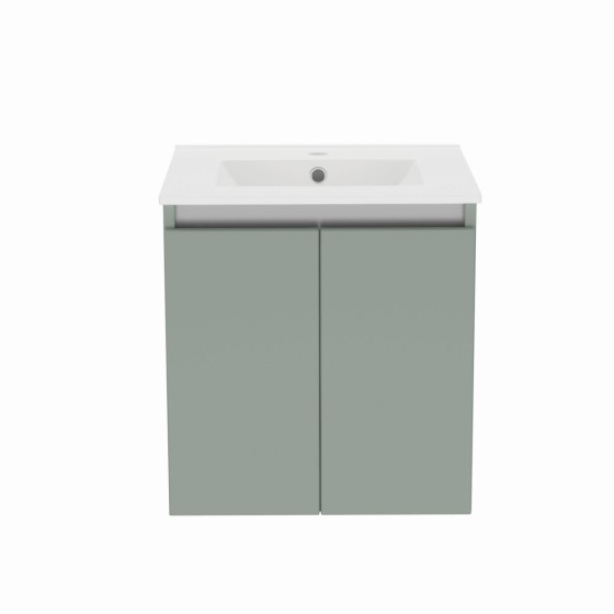 Gloucester Wall Hung 50cm 2 Door Basin Unit Sage Green