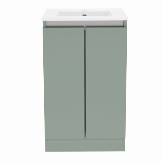 Gloucester Floor Standing 50cm 2 Door Basin Unit Sage Green