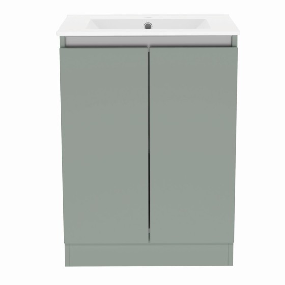 Gloucester Floor Standing 60cm 2 Door Basin Unit Sage Green