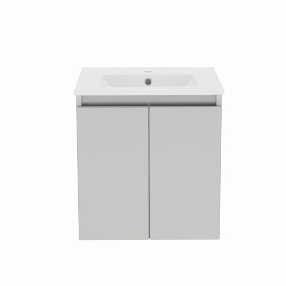 Gloucester Wall Hung 50cm 2 Door Basin Unit Pearl Grey
