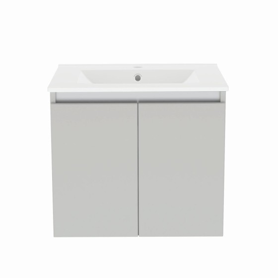 Gloucester Wall Hung 60cm 2 Door Basin Unit Pearl Grey