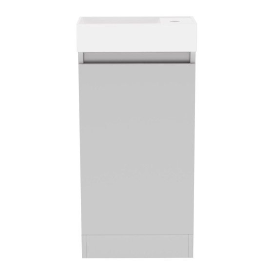 Gloucester Floor Standing 40cm Single Door Basin Unit Pearl Grey