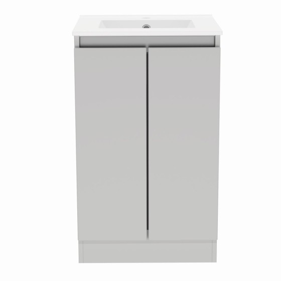Gloucester Floor Standing 50cm 2 Door Basin Unit Pearl Grey