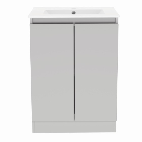 Gloucester Floor Standing 60cm 2 Door Basin Unit Pearl Grey
