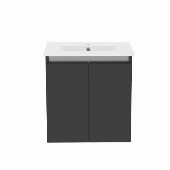 Gloucester Wall Hung 50cm 2 Door Basin Unit Grey Mist