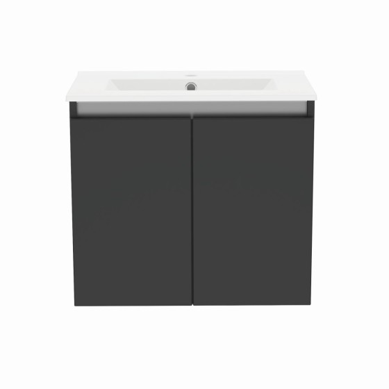 Gloucester Wall Hung 60cm 2 Door Basin Unit Grey Mist