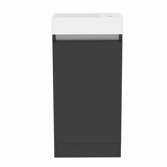 Gloucester Floor Standing 40cm Single Door Basin Unit Grey Mist