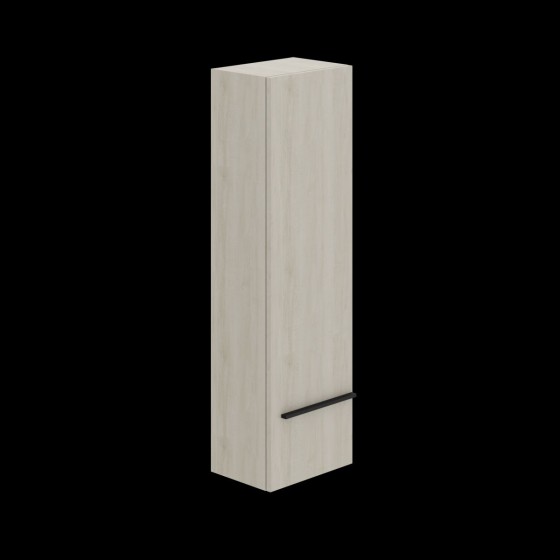 Ivy 35cm Wall Hung 1 Door Column Unit White Halifax Oak
