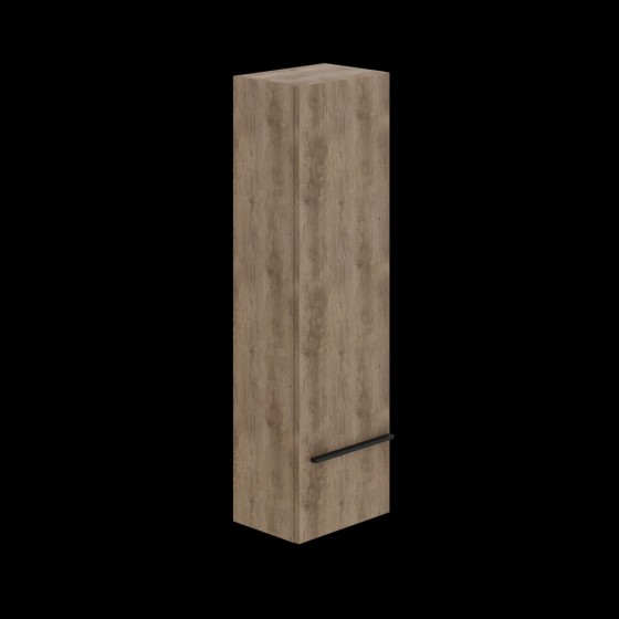 Ivy 35cm Wall Hung 1 Door Column Unit Grey Nebraska Oak