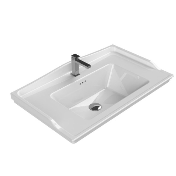 Dorset Wall Hung 80 Cm 1 Tap Hole Basin Top With Upstand