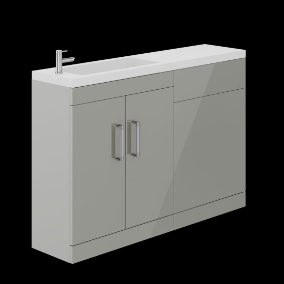 Bridge Floor Standing 120cm Combination Unit Light Grey