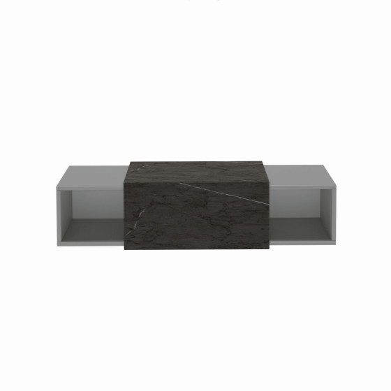 Wells Wall Hung Unit 2x30cm Boxes Dust Grey Black Marble Top