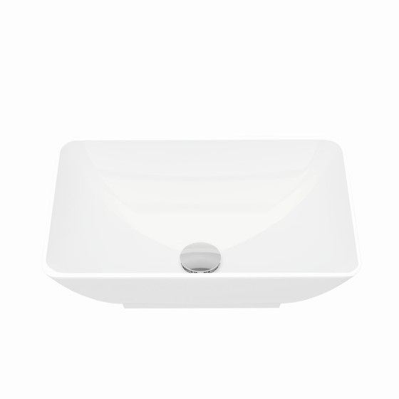 Lagoon 46cm Sit On Basin No Tap Hole Matt White