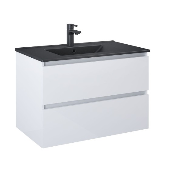 Sussex 80cm 1 Tap Hole Basin Matt Black