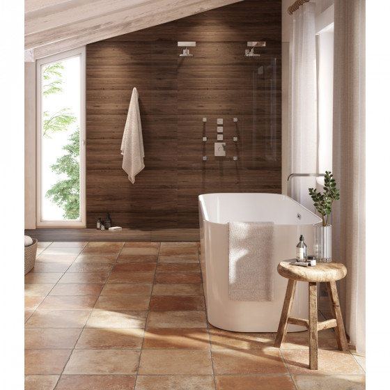 Country Terracotta Porcelain Floor and Wall Tile 406x406mm