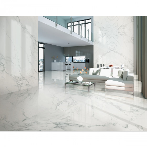 Lavish SM6 Statuario Porcelain Floor and Wall Tile 600x1200x10mm