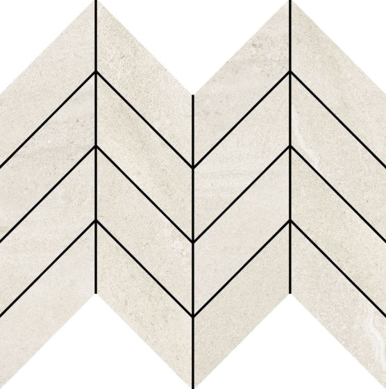 Bliss Beige Arrow Mosaic Ceramic Wall Tile 224x295mm