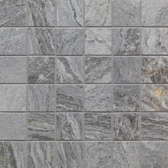 Folgate Stone Emotion Grey Porcelain Wall & Floor Mosaic 300x300mm