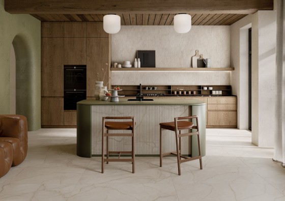 Shoreditch Matt Ivory Ribbed Decor Porcelain Wall & Tile 600x1200mm