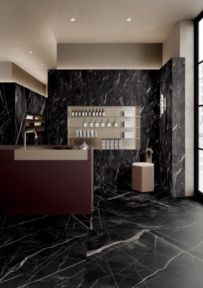 Shoreditch Matt Black Porcelain Wall & Floor Tile 600x1200mm