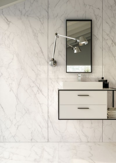 Aldgate Valsora 3D White Marble Polished Porcelain Wall & Floor Tile 600x1200mm