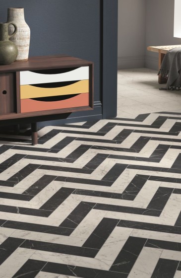 Olympia Nero Marble Porcelain Wall & Floor Tile 75x300mm