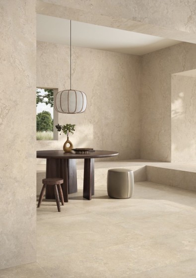 Fleur De Lis Beige Minimal Porcelain Matt Wall & Floor Tile 600x1200mm
