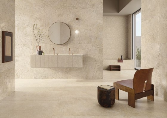 Fleur De Lis Beige Varied Porcelain Matt Wall & Floor Tile 600x1200mm