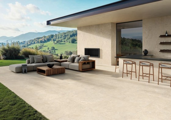 Fleur De Lis Beige Varied Porcelain Paving 1000x1000x20mm