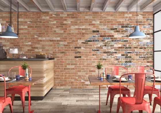 Old Street Brick Red Porcelain Wall & Floor Tile 75x250mm